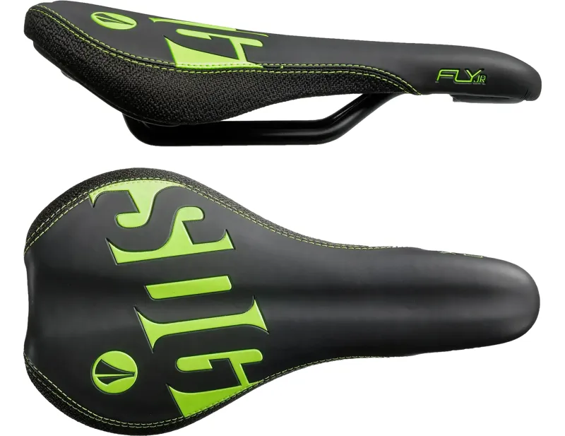 SDG Fly Junior Steel Rail Saddle in Black/Green