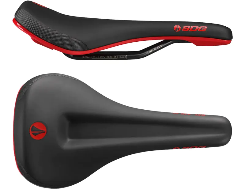 Balfes Bikes Sdg SDG Bel Air V3 Max Lux-Alloy Saddle in Black/Red | Free postage over £30, £10 off first order, price match & 0% finance.
