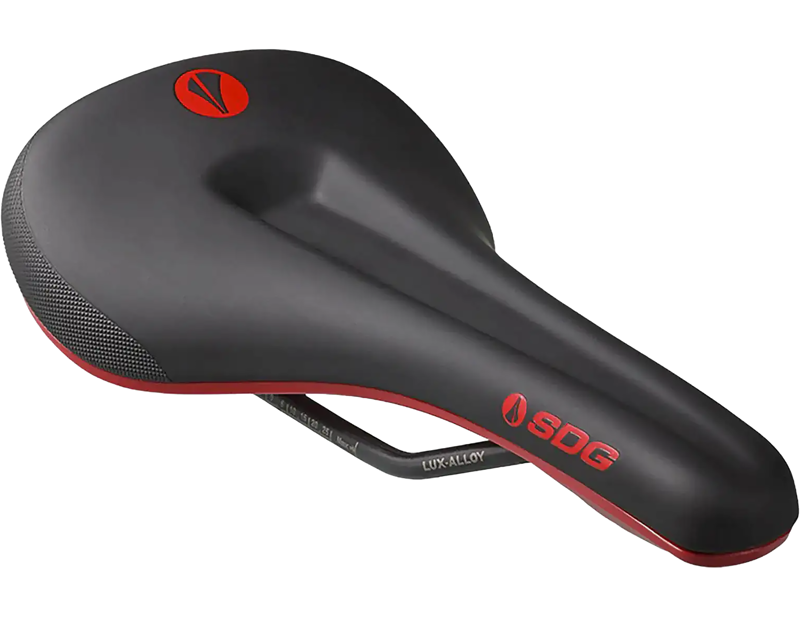 SDG Bel Air V3 Max Lux-Alloy Saddle in Black/Red-2