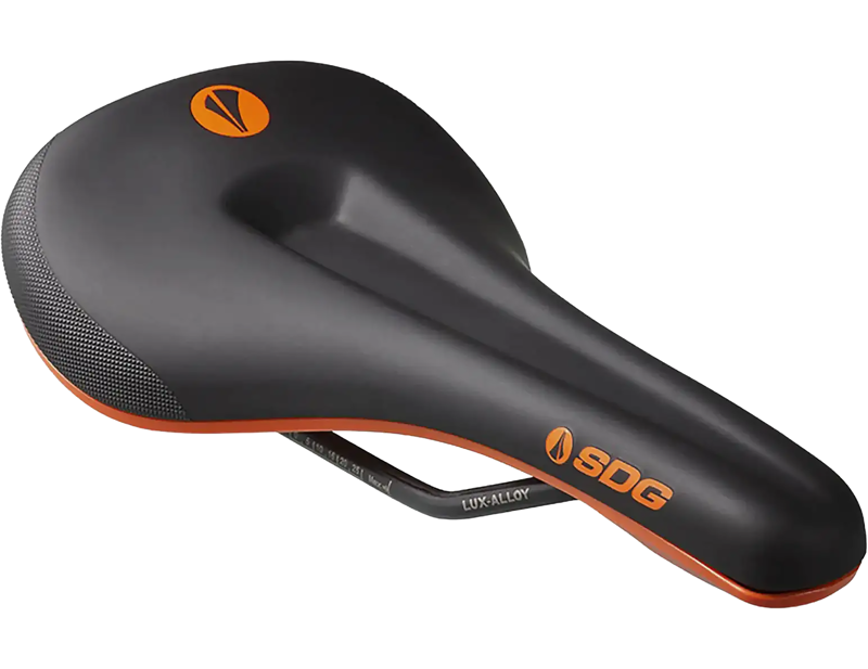 SDG Bel Air V3 Max Lux-Alloy Saddle in Black/Orange-2