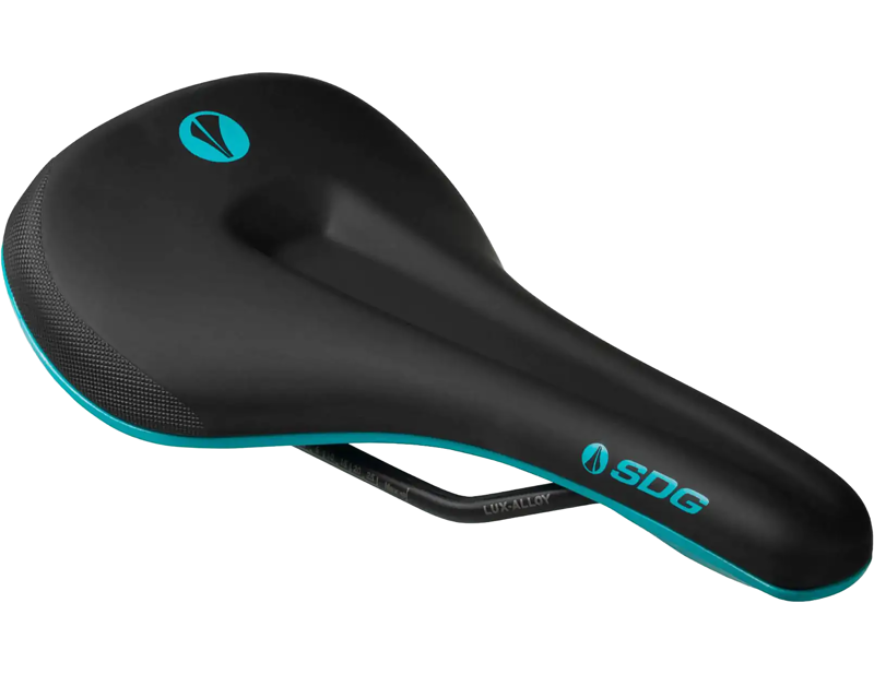 SDG Bel Air V3 Max Lux-Alloy Saddle in Black/Turquoise-3