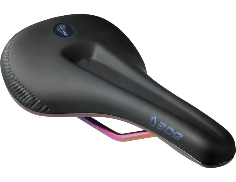 SDG Bel Air V3 Max Lux-Alloy Saddle in Black/Oil Slick-2