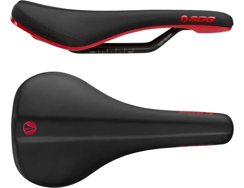 SDG Bel Air V3 Lux-Alloy Saddle in Black/Red
