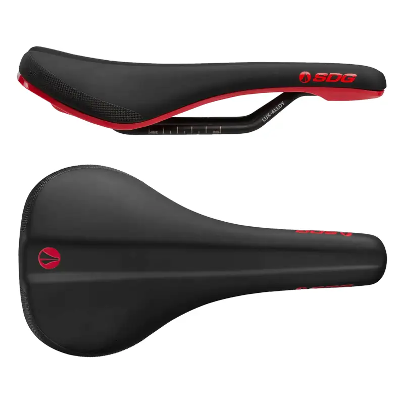 Balfes Bikes Sdg SDG Bel Air V3 Lux-Alloy Saddle in Black/Red | Free postage over £30, £10 off first order, price match & 0% finance.
