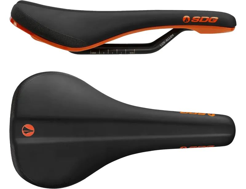 SDG Bel Air V3 Lux-Alloy Saddle in Black/Orange