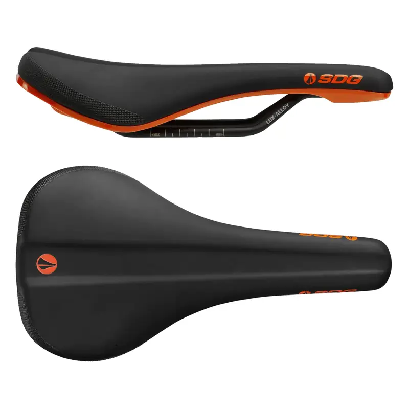 Balfes Bikes Sdg SDG Bel Air V3 Lux-Alloy Saddle in Black/Orange | Free postage over £30, £10 off first order, price match & 0% finance.