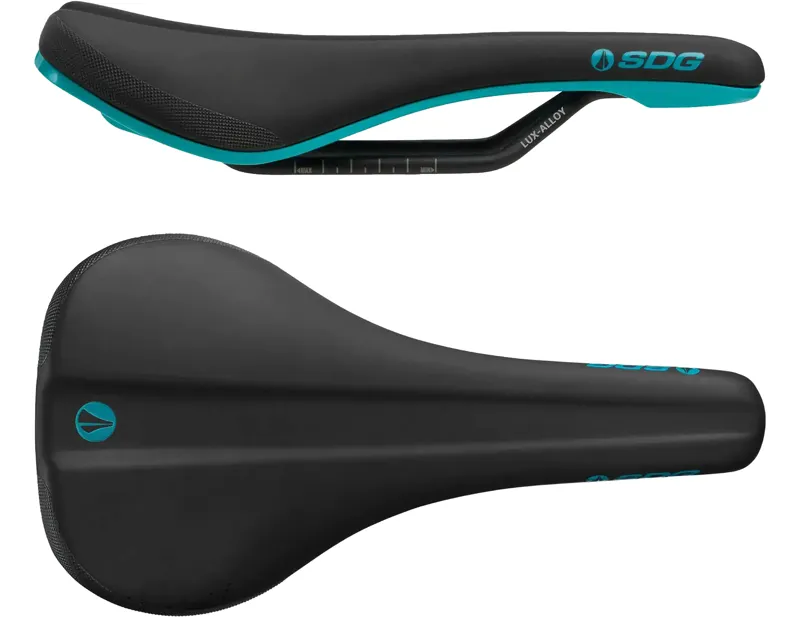 Balfes Bikes Sdg SDG Bel Air V3 Lux-Alloy Saddle in Black/Turquoise | Free postage over £30, £10 off first order, price match & 0% finance.
