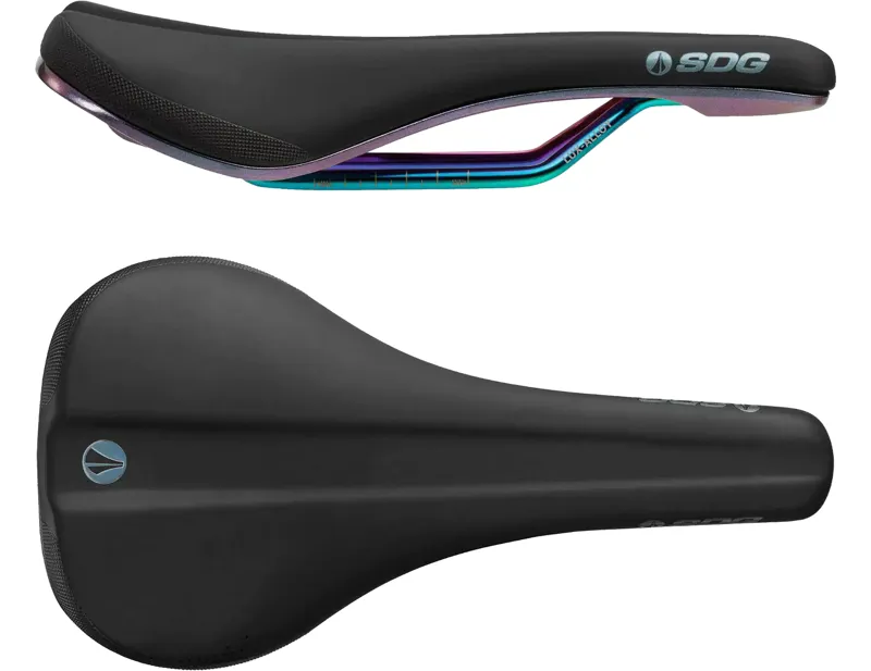Balfes Bikes Sdg SDG Bel Air V3 Lux-Alloy Saddle in Black/Oil Slick | Free postage over £30, £10 off first order, price match & 0% finance.