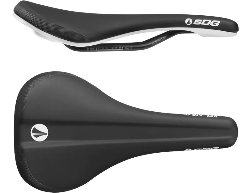 Balfes Bikes Sdg SDG Bel Air V3 Lux-Alloy Saddle in Black/White | Free postage over £30, £10 off first order, price match & 0% finance.