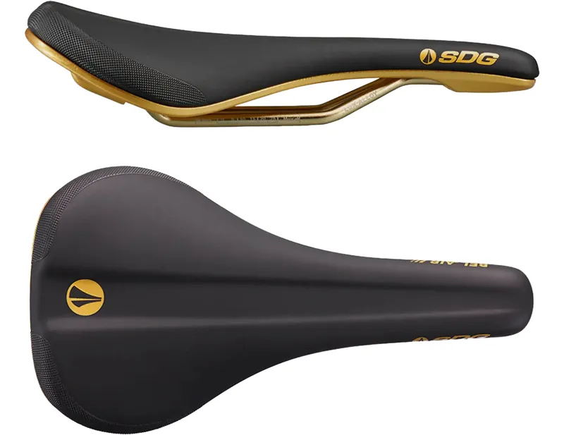 SDG Bel Air V3 Galactic Lux-Alloy Saddle in Black/Gold