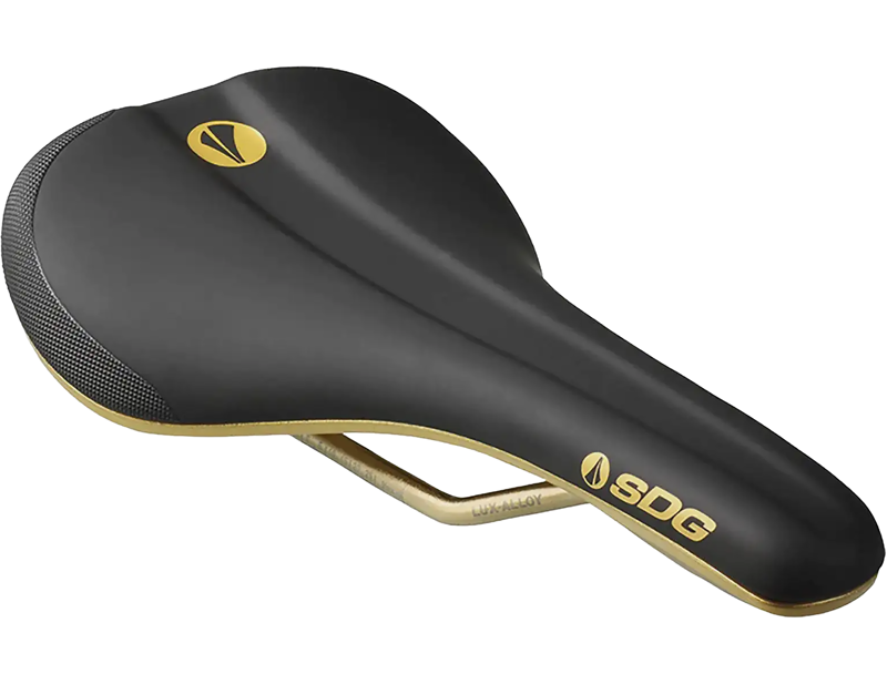 SDG Bel Air V3 Galactic Lux-Alloy Saddle in Black/Gold-2