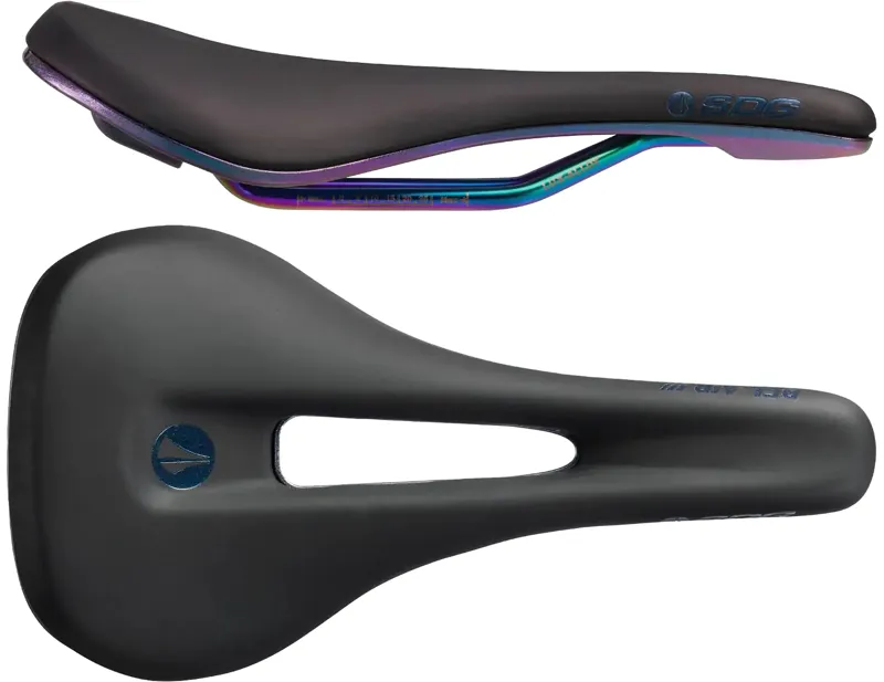 Balfes Bikes Sdg SDG Bel Air V3 Overland Lux-Alloy Saddle in Black/Oil Slick | Free postage over £30, £10 off first order, price match & 0% finance.