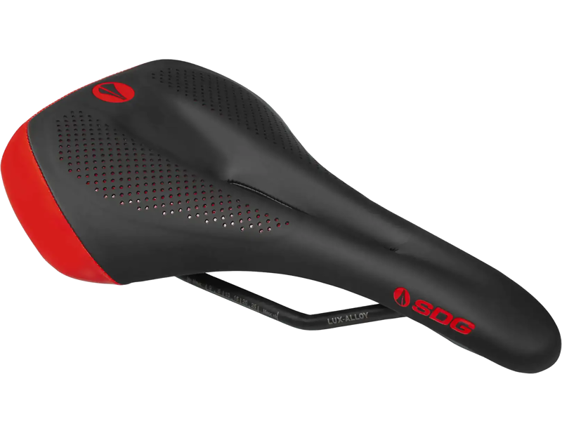 SDG Allure V2 Women's Lux-Alloy Saddle in Black/Red-1