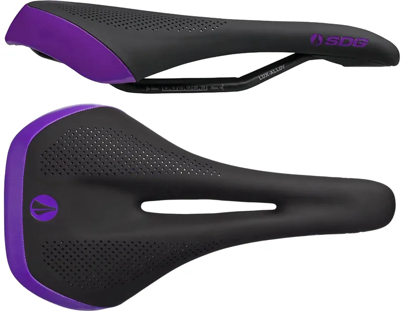 Balfes Bikes Sdg SDG Allure V2 Women's Lux-Alloy Saddle in Black/Purple | Free postage over £30, £10 off first order, price match & 0% finance.