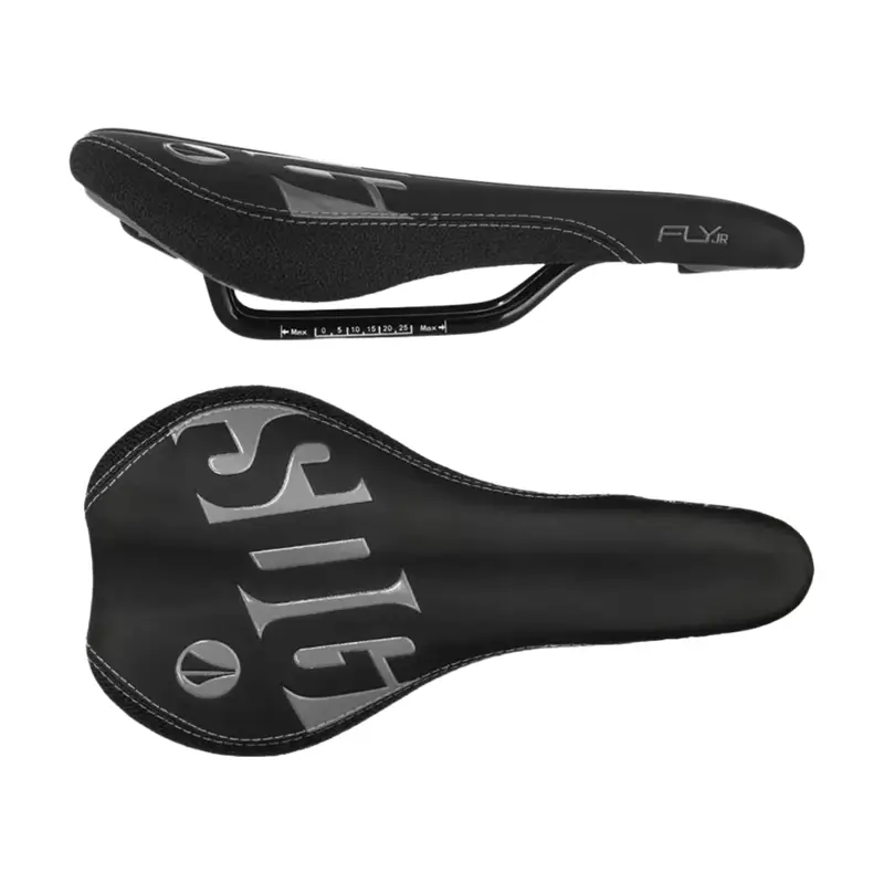 Balfes Bikes Sdg SDG Fly Junior Steel Rail Saddle in Black/Black Accents | Free postage over £30, £10 off first order, price match & 0% finance.