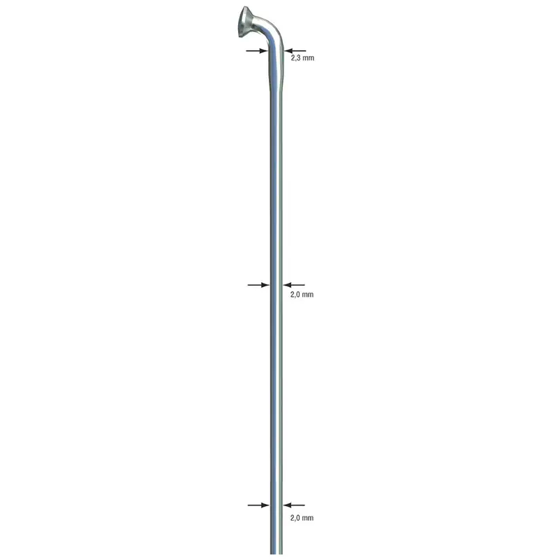 Balfes Bikes Sapim Strong J-Bend Cut/Threaded Spokes 201-250mm in Silver | Free postage over £30, £10 off first order, price match & 0% finance.