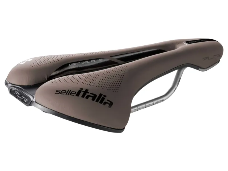 Selle Italia Flite Boost TI316 Superflow Gravel Saddle in Mud Brown-1