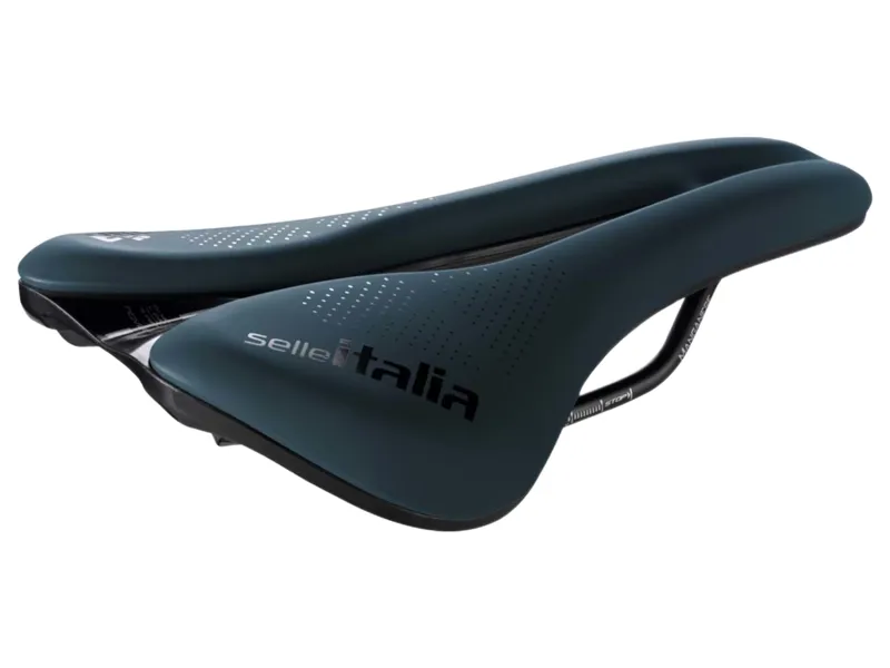 Selle Italia Novus Boost Evo TM Superflow Gravel Saddle in Blue Granite Large-1