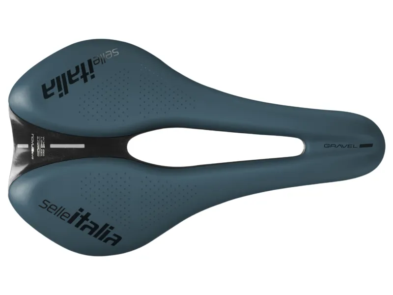 Selle Italia Novus Boost Evo TM Superflow Gravel Saddle in Blue Granite Large