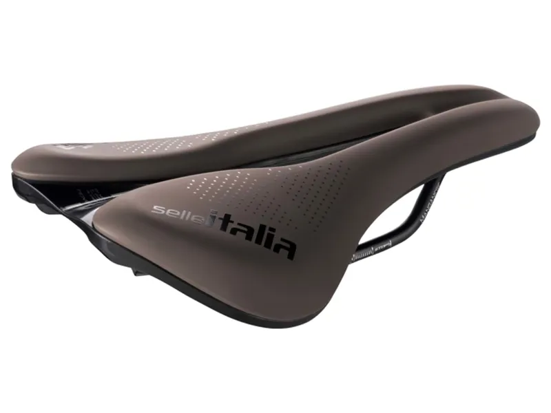 Selle Italia Novus Boost Evo TM Superflow Gravel Saddle in Mud Brown Large-1