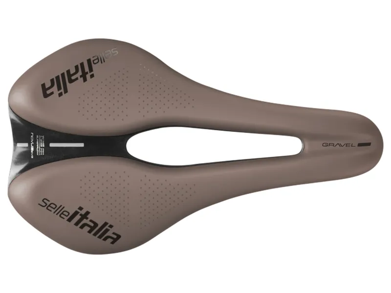 Selle Italia Novus Boost Evo TM Superflow Gravel Saddle in Mud Brown Large