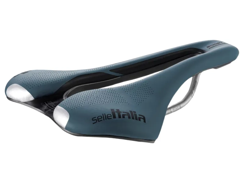 Selle Italia SLR Boost Gravel TI316 Superflow Saddle in Blue Granite-1