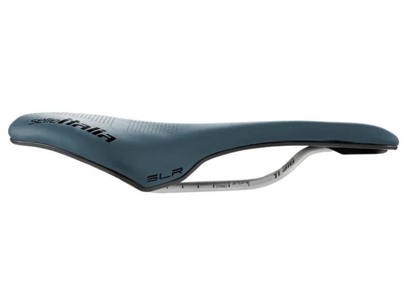 Selle Italia SLR Boost Gravel TI316 Superflow Saddle in Blue Granite-2