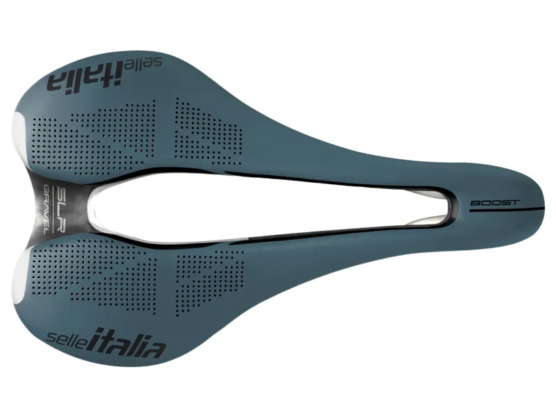 Selle Italia SLR Boost Gravel TI316 Superflow Saddle in Blue Granite