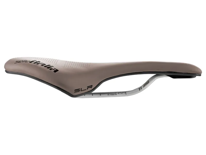 Selle Italia SLR Boost Gravel TI316 Superflow Saddle in Mud Brown-2