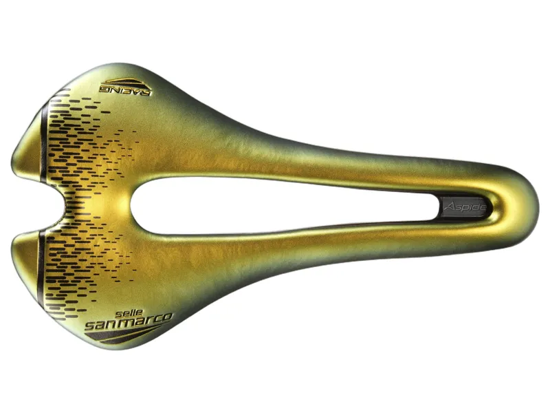 Selle San Marco Aspide Short Racing Saddle in Iridescent Gold