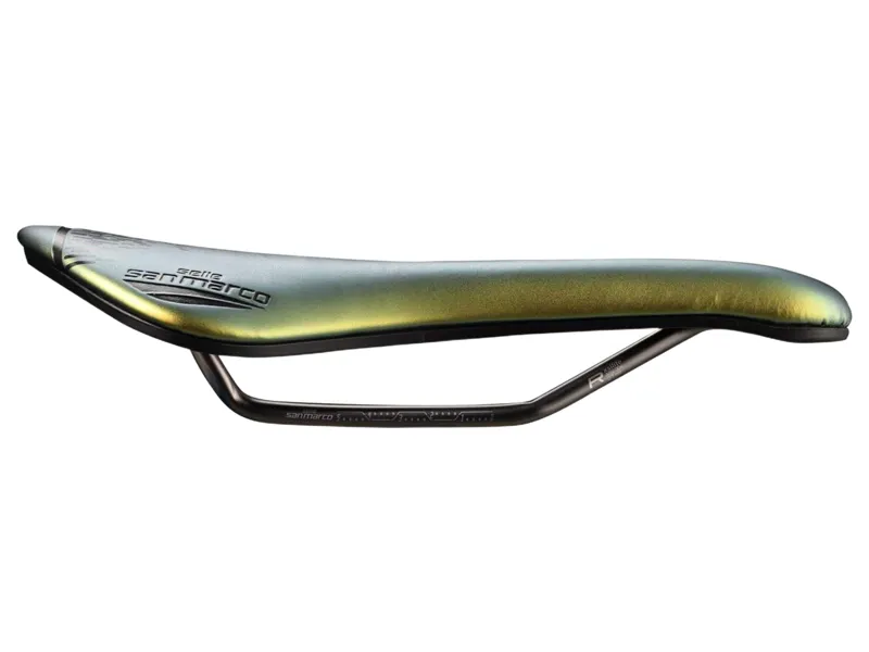 Selle San Marco Aspide Short Racing Saddle in Iridescent Gold-1