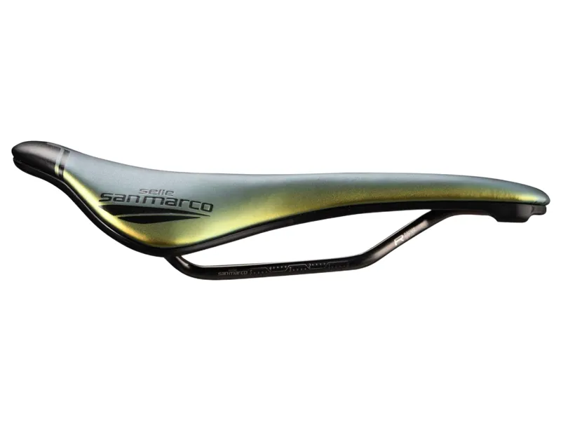 Selle San Marco Shortfit 2.0 Racing Saddle in Iridescent Gold-1