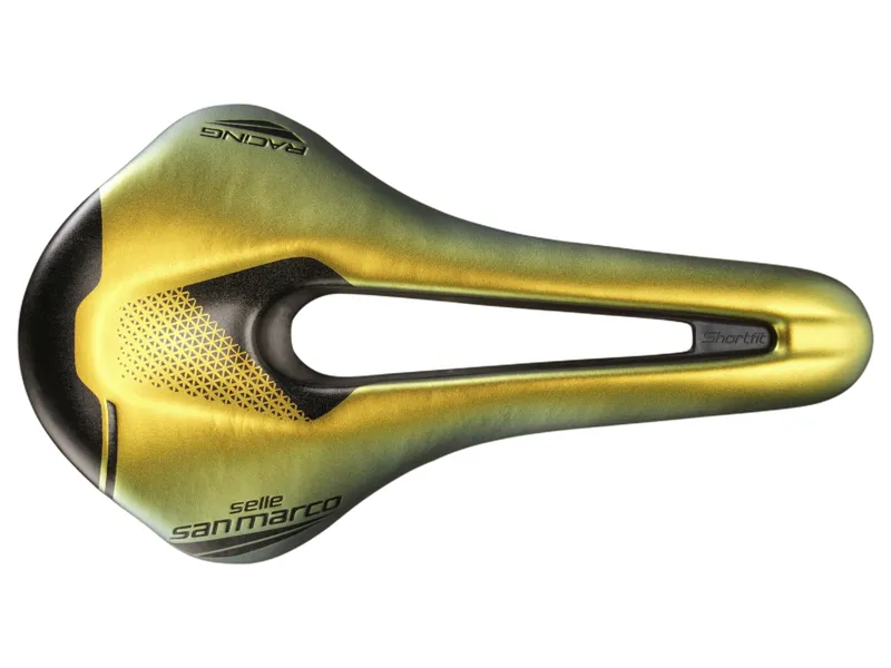 Selle San Marco Shortfit 2.0 Racing Saddle in Iridescent Gold