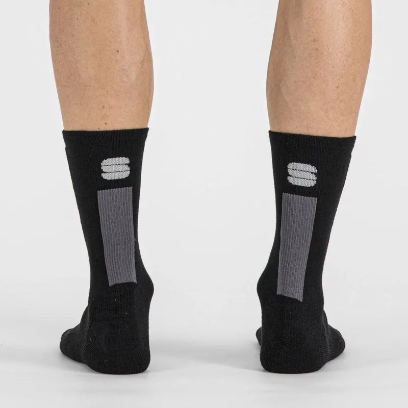 Sportful Merino Wool 18 Socks in Black/Anthracite-1