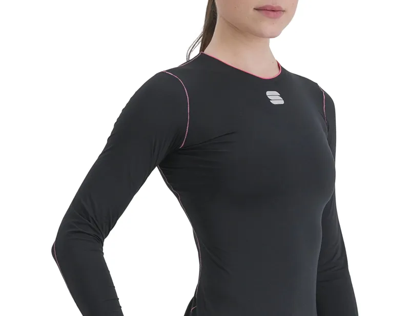 Sportful Midweight Women's Long Sleeve Base Layer in Black-2