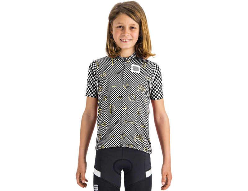 Balfes Bikes Sportful Checkmate Kid Jersey in Black/White/Cedar | Free postage over £30, £10 off first order, price match & 0% finance.