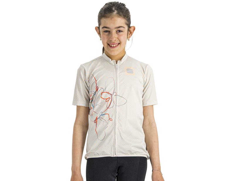 Balfes Bikes Sportful Checkmate Girl Jersey in Peach/Blue Sky | Free postage over £30, £10 off first order, price match & 0% finance.