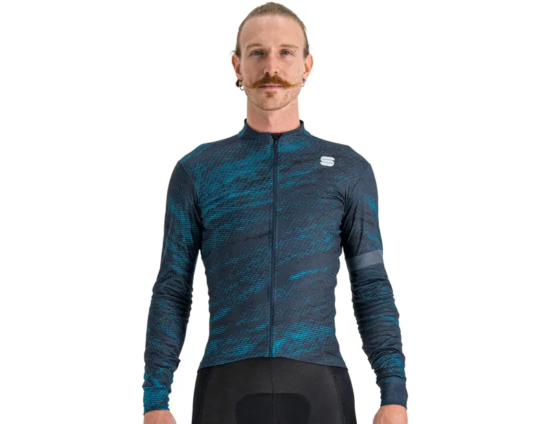 Balfes Bikes Sportful Cliff Supergiara Thermal Jersey in Galaxy Blue/Berry Blue/Black | Free postage over £30, £10 off first order, price match & 0% finance.