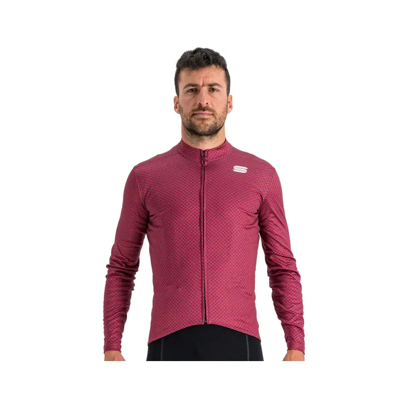 Balfes Bikes Sportful Checkmate Thermal Jersey in Prune/Red Rumba/Pompelmo | Free postage over £30, £10 off first order, price match & 0% finance.