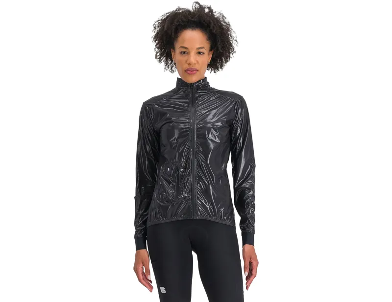 Balfes Bikes Sportful Giara Women's Packable Jacket in Black | Free postage over £30, £10 off first order, price match & 0% finance.