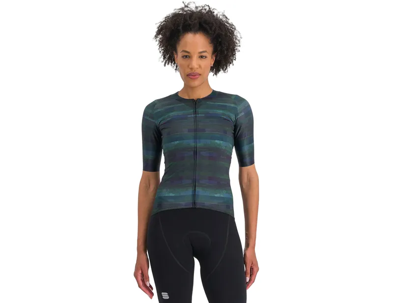 Balfes Bikes Sportful Glitch Women's Bomber Jersey in Multicolour Black | Free postage over £30, £10 off first order, price match & 0% finance.
