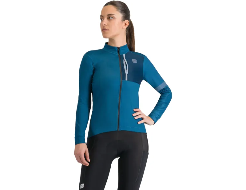 Balfes Bikes Sportful Supergiara Women's Thermal Jersey in Teal Blue | Free postage over £30, £10 off first order, price match & 0% finance.