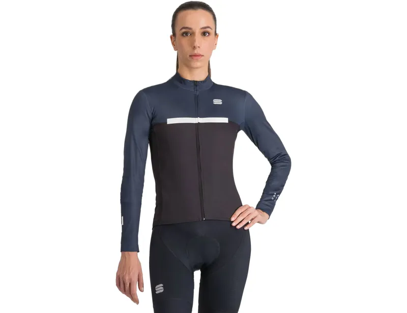 Balfes Bikes Sportful Pista Women's Thermal Jersey in Black/Blue/White | Free postage over £30, £10 off first order, price match & 0% finance.