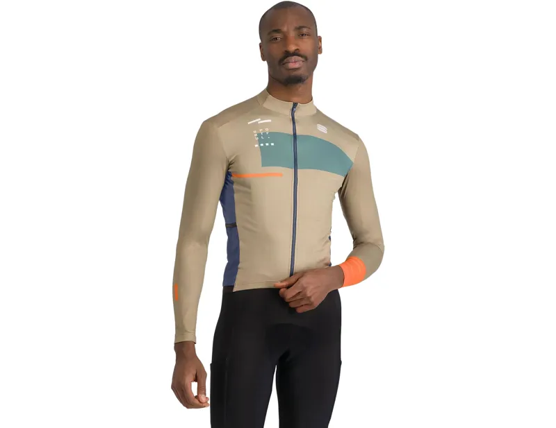 Balfes Bikes Sportful Breakout Supergiara Thermal Jersey in Olive Green/Galaxy Blue/Orange | Free postage over £30, £10 off first order, price match & 0% finance.