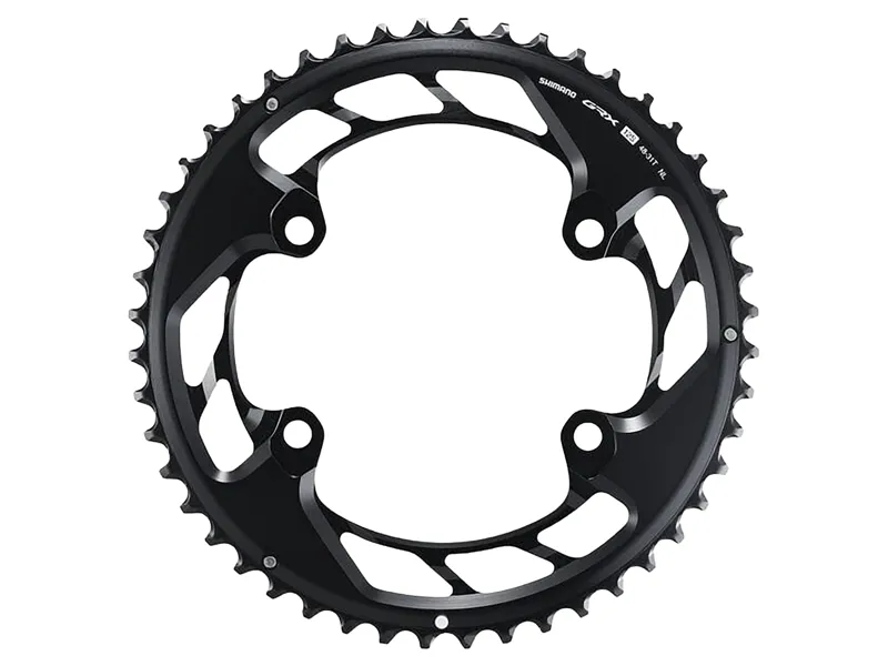 Shimano FC-RX820-2 GRX 12 Speed Double Outer Chainring 48T-ND for 48-31T in Black