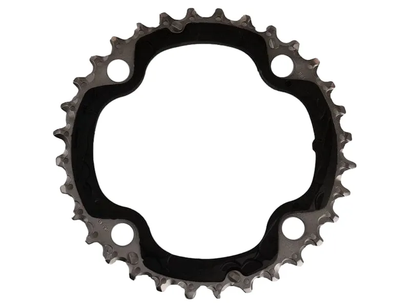 Shimano FCT521 10 Speed Triple Middle Chainring 32T-AE in Black-1