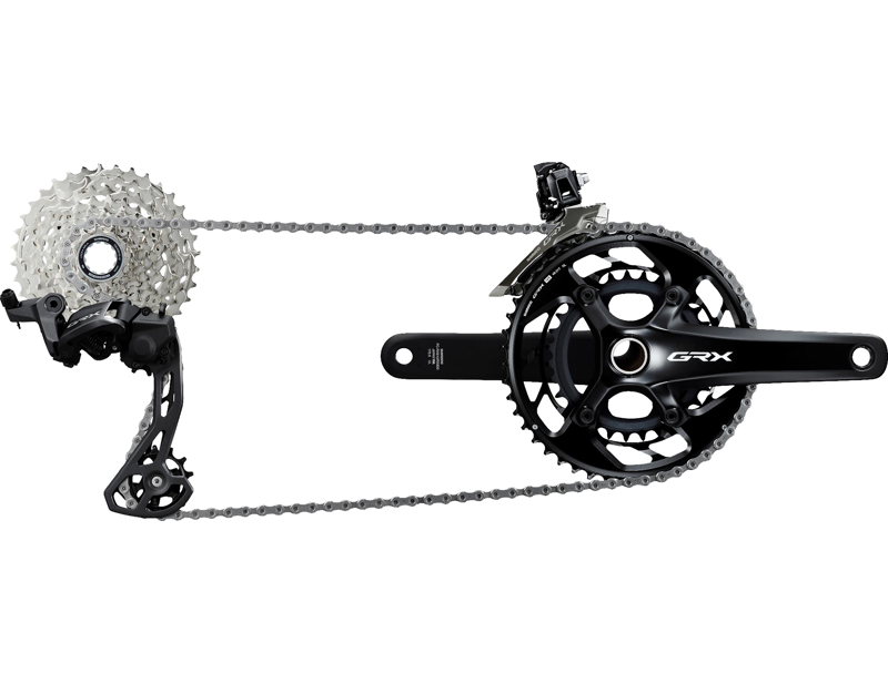Shimano GRX RX610 2x12 Groupset in Black-1