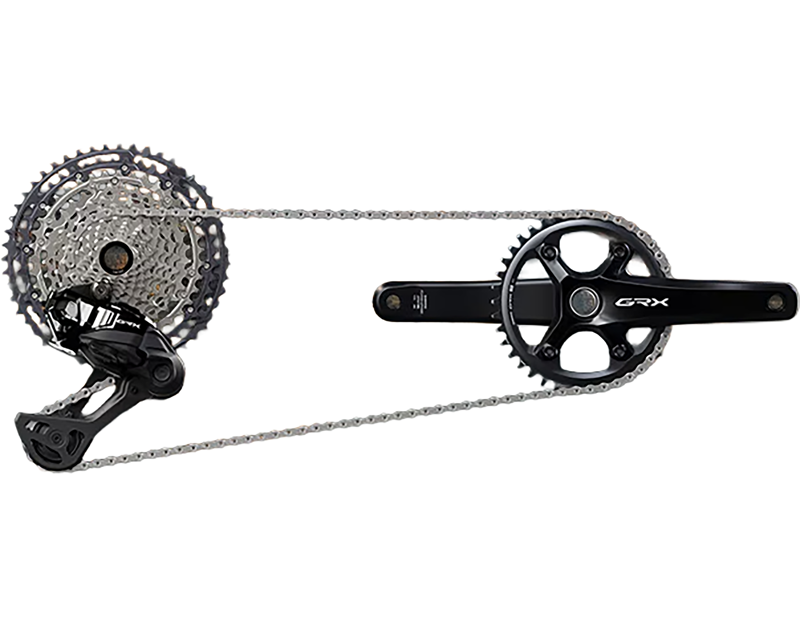 Shimano GRX RX827 Wireless Di2 1 x 12 Groupset in Black-1