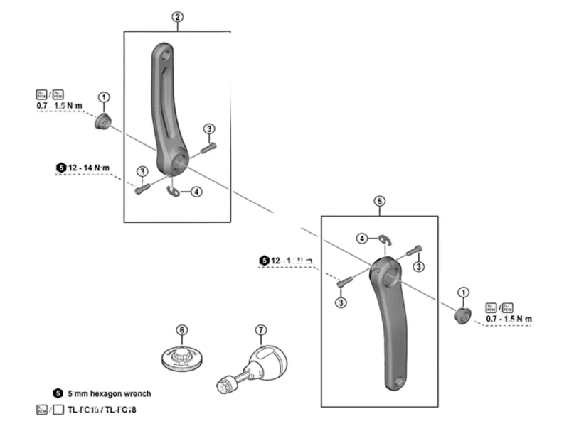 Shimano Hollowtech II Crank Arm Installation Tool in Silver-1