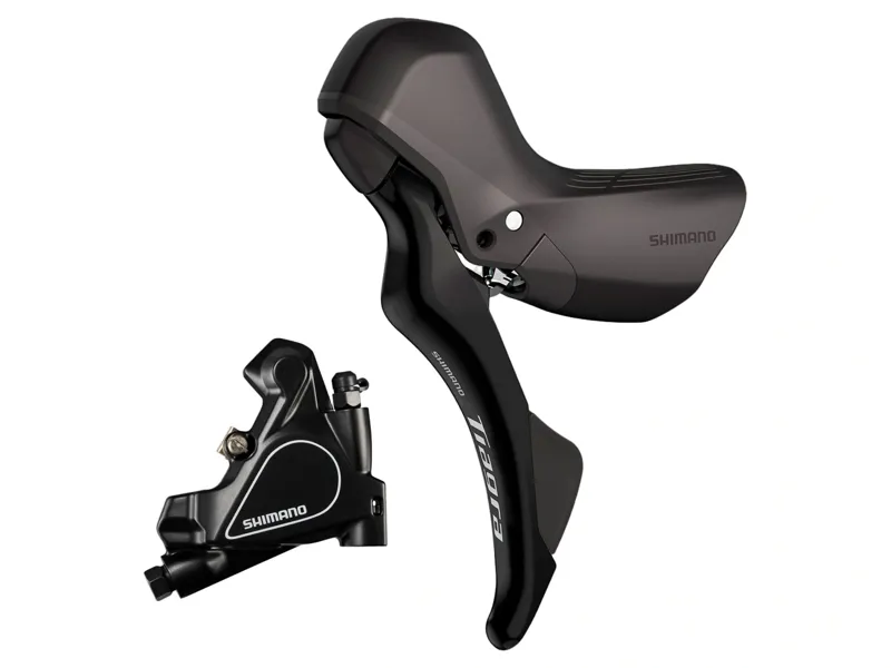 Shimano Tiagra ST-R4020 STI with BR-RS405 flat mount calliper in Black-1